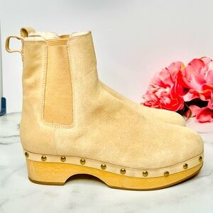 ❗️NWOT❗️J. CREW SUEDE FAUX FUR LINED CLOG BOOT